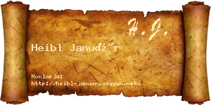 Heibl Január névjegykártya